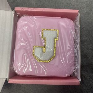 Nayno Travel Jewelry Case Small Accessories Box Personalized "J" Women Girl Gift